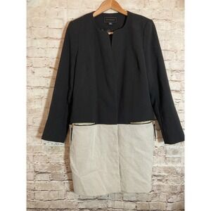 Metaphor Jacket Womens Medium Long Line Capsule Staple Minimalist Zip Pockets